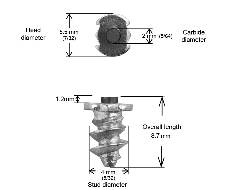 iGrip Skruvdubb (SS) 6 mm (skor med tunna sulor)