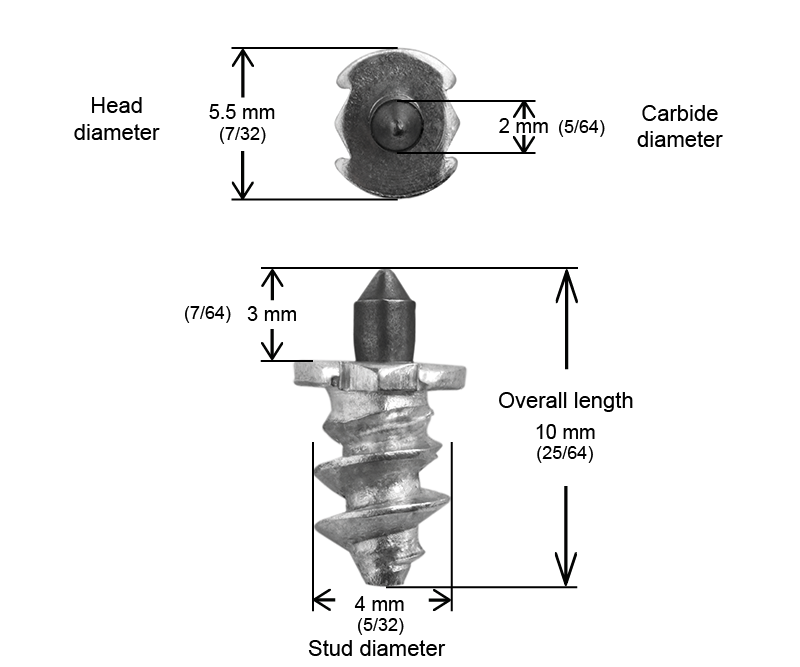 iGrip Skruvdubb (SS-R) 6 mm (för väldigt halt underlag)