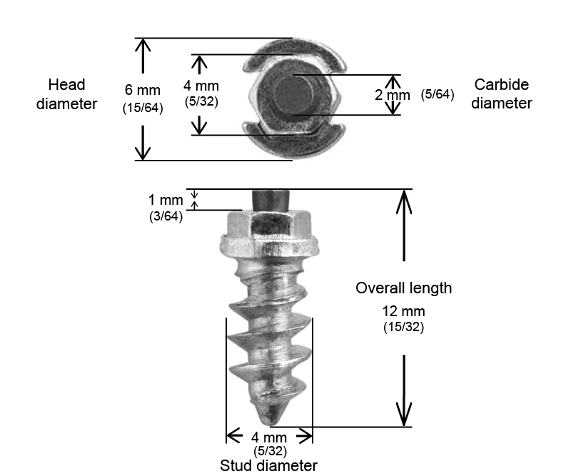 iGrip Skruvdubb (SS) 11 mm (kängor med grövre sula)