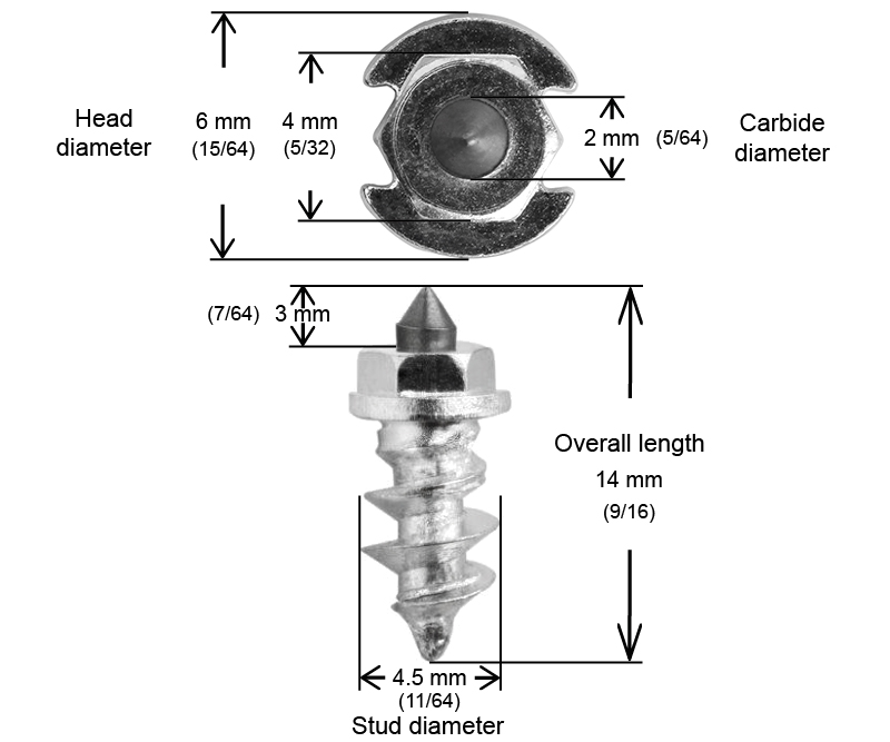 iGrip Skruvdubb (SS-R) 15 mm